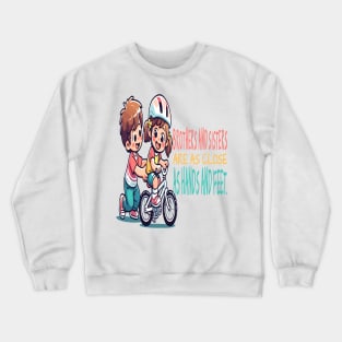 Sibling Bike Lessons: Bond Beyond Words Crewneck Sweatshirt